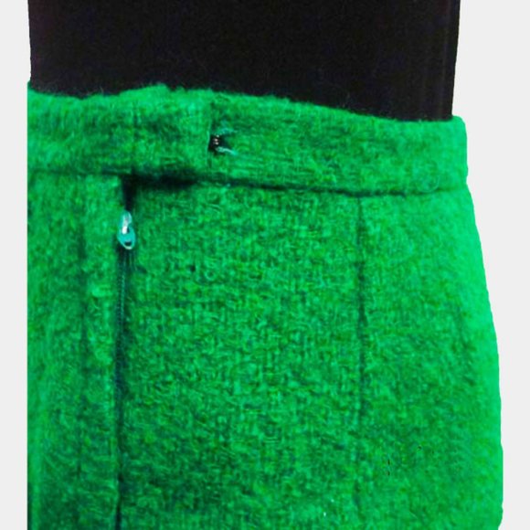 Vtg 60s 2 PC Boucle Wool Mouton Fur Skirt Suit M - Picture 12 of 12